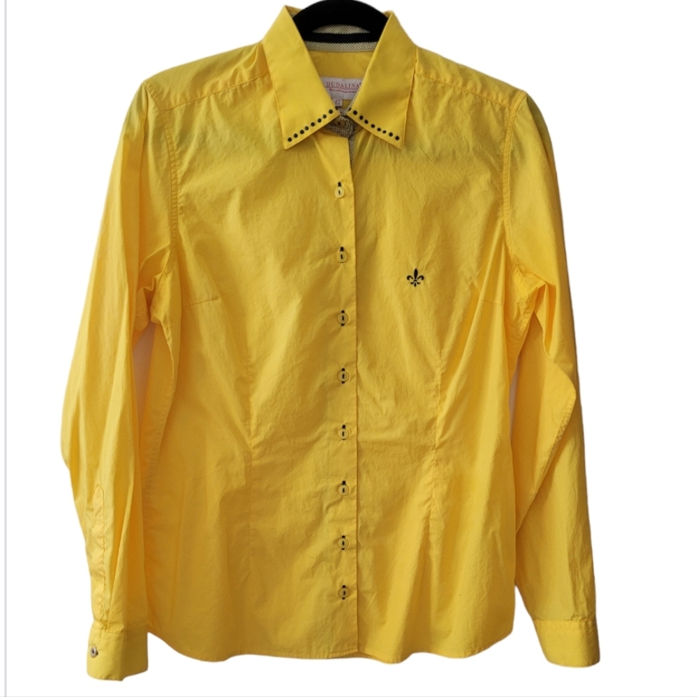 Dudalina yellow crested blouse